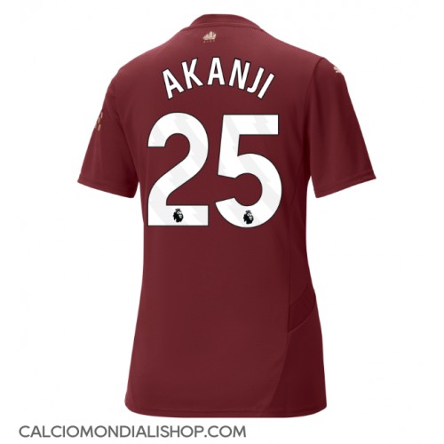 Maglie da calcio Manchester City Manuel Akanji #25 Terza Maglia Femminile 2024-25 Manica Corta